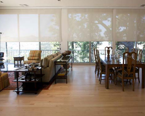 Eco Roller Shades installtion - Interiors Window Treatments - Los Angeles